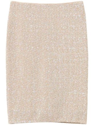 Twin-Set Rok met pailletten - Beige