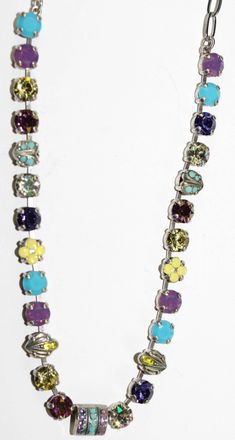 Mariana Womens Happiness Necklace In Purple, Turquoise, Yellow