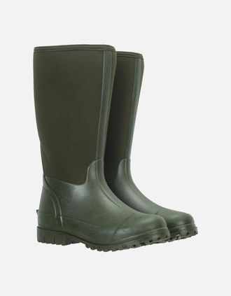 Mountain Warehouse Womens Mountain Warehouse Womens/Ladies Mucker Neoprene Calf Boots - Green - Size: 4