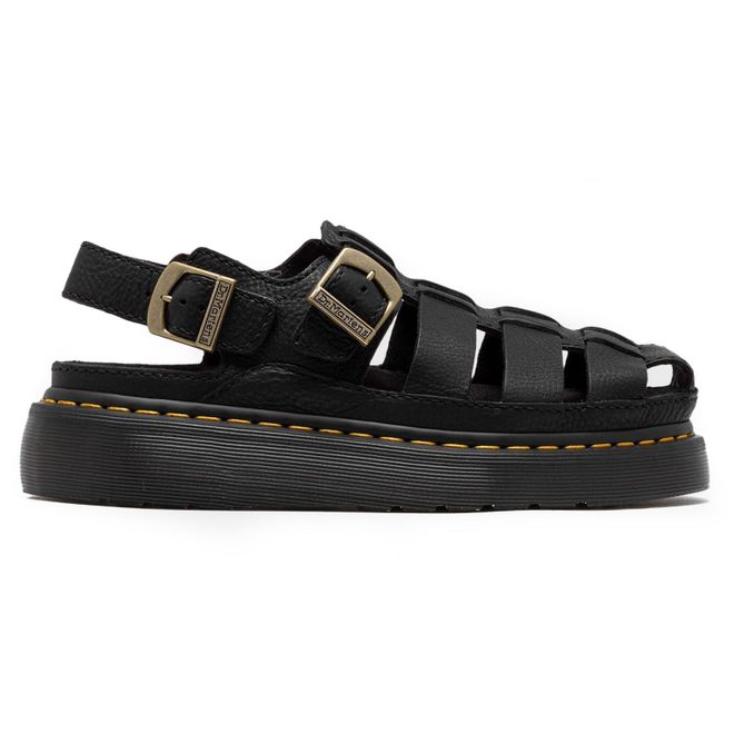 Wrenlie Grizzly Leather Unisex Slingbacks Sandals - Black - Size:UK 6.5