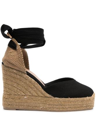 Castaner platform suede espadrilles - women - Fabric/Jute/Fabric/Rubber - 35 - Black