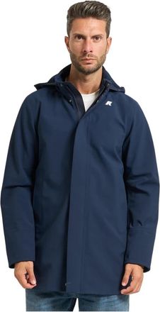 K-Way Parka tot driekwart lengte - Heren - Regenjassen - Blauw - L - Leer - Jassen