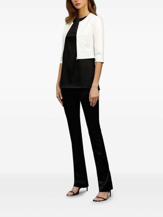 Susan Bender zip-up leather jacket - women - Leather - 10 - White