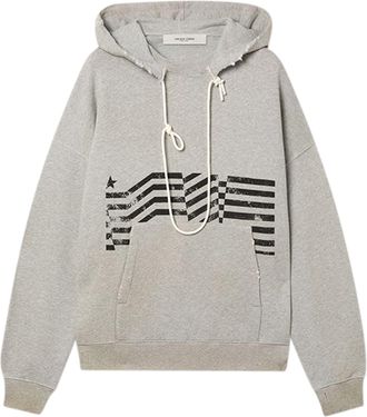 Golden Goose Hooded Sweatshirt with Distressed Graphic Design