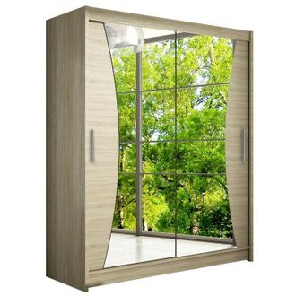 Mirjan24 Mobilier1 - Armario Closico 116, Roble Sonoma, 200x150x58cm, Puertas De Armario: Correderas, N&uacute;mero De Estantes: 0