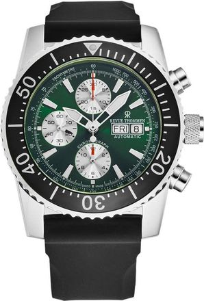 Revue Thommen Diver Chronograph Automatic Green Dial Mens Watch 17030.6521