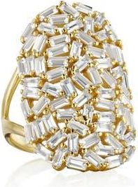 House of Frosted White Topaz Ring in Yellow Gold at Nordstrom Rack, Size 7