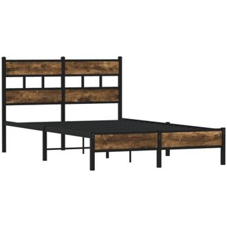 vidaXL Bed Frame without Mattress with Headboard Sonoma Oak 120x200 cm Vidaxl