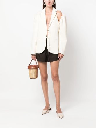 Jacquemus Womens La Veste Galliga Blazer Jacket - Ivory Linen - Size EU 34 (Womens)