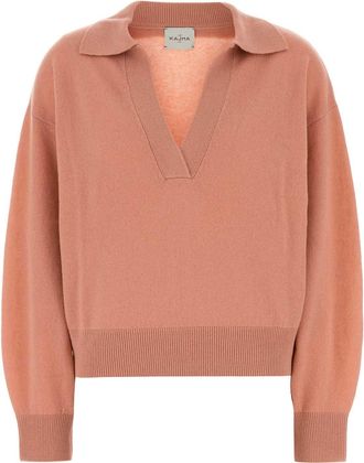 Le Kasha Salmon Cashmere Oversize Jackson Sweater