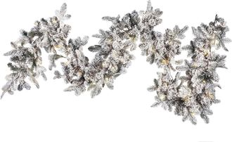 Beliani Guirnalda De Navidad Blanco Material Sint&eacute;tico Led 180 Cm Pl&aacute;stico Decoraci&oacute;n Artificial Sundo