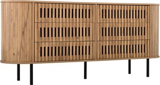Urban Meuble Aparador 160 cm efecto madera, 6 cajones dise&ntilde;o de listones