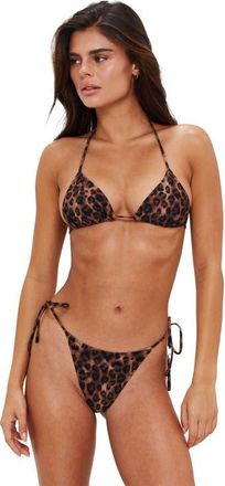 Sunkissed LE TRIANGLE SWIM TOP in Leopard at Nordstrom, Size X-Large