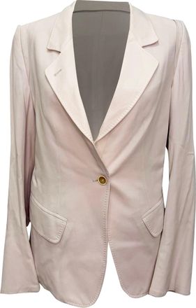 Ann Demeulemeester Single-Breasted Blazer in Pink Viscose