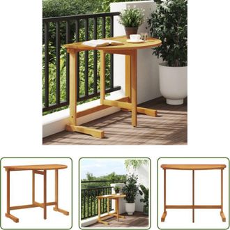 vidaXL Tavolo da giardino - Tavolo da Balcone Pieghevole 90x60x72 cm Legno Massello Acacia