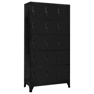 vidaXL Taquilla De Acero Negro 90x40x180 Cm Vidaxl