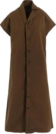 Yohji Yamamoto Camicia con maniche francesi - Marrone