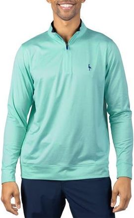 Tailorbyrd M&eacute;lange Mesh Performance Quarter Zip Pullover in Spearmint at Nordstrom Rack, Size Xx-Large