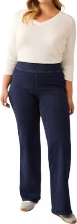 FDJ Wide Leg Pant In Dark Rinse