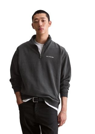 Marc O'Polo Denim Sweatshirt MARC OPOLO DENIM, Herren, Gr. L, schwarz, Sweatware, Obermaterial: 100% Baumwolle, unifarben, relaxed fit normal, hoch geschlossener Aussch