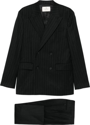 Manuel Ritz pinstriped blazer - men - Wool - 46 - Black