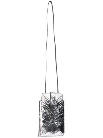 Maison Margiela Broken Mirror leren telefoonhoesje - Grijs