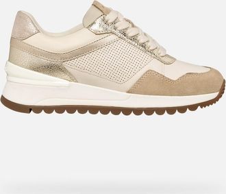 Geox Scarpe Desya Donna Bianco Latte/oro Chiaro