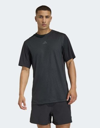 adidas D4t Primelift - T-shirt nera con 3 strisce-Nero