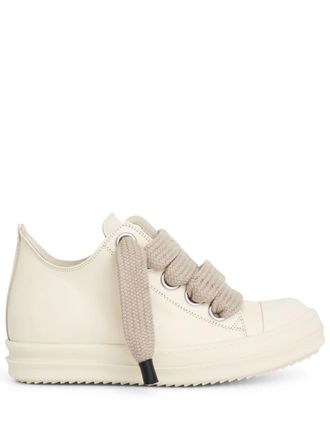 Rick Owens Sneakers in pelle con lacci oversize - Bianco