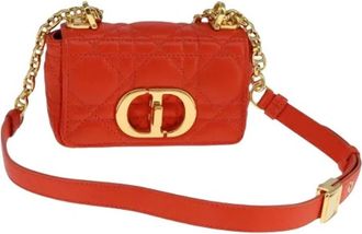 Dior Pre-owned Vintage Mini Tas - Dames - Vintage Mini Tas - Oranje - ONE Size - Leer - Vintage