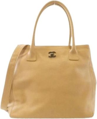 Chanel Pre-owned Vintage Shoulder Bag - Dames - Vintage Handtas - Beige - ONE Size - Leer - Vintage