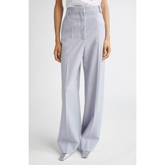 Stella McCartney Loose Straight Leg Wool Canvas Trousers in 4218 - Cloudy Blue at Nordstrom Rack, Size 12 Us / 46 It