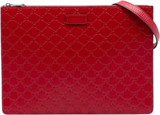 Gucci Pre-owned Clutches, female, Red, Size: ONE SIZE Pre-owned Vintage Crossbody Bag
