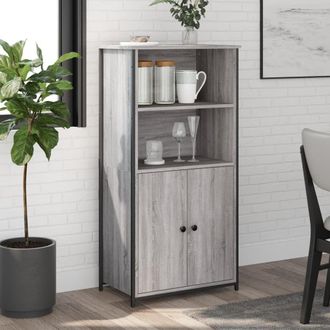 Berkfield Home Highboard Grey Sonoma 62x36x121.5 cm Engineered Wood