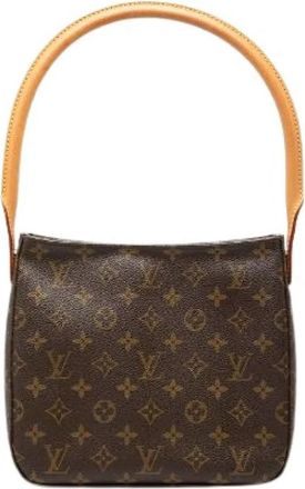 Louis Vuitton Pre-owned Looping MM Monogram Schoudertas - Dames - Vintage Schoudertas - Bruin - ONE Size - Leer - Vintage
