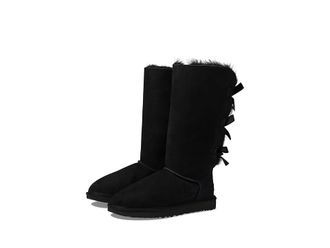 UGG Bailey Bow Tall II Womens Boots Black : 8 B - Medium, Suede