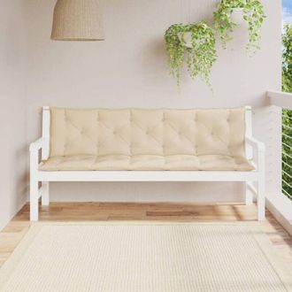 vidaXL Cuscini Panca da Giardino 2pz Beige 180x50x7 cm Tessuto Oxford - Vidaxl
