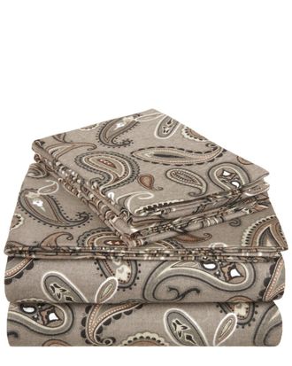 Superior Flannel Paisley Printed Sheet Set