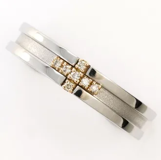 C&A White Gold Yellow Gold Yellow Gold (18K) White Gold (18K) Band Ring (Pre-Owned)