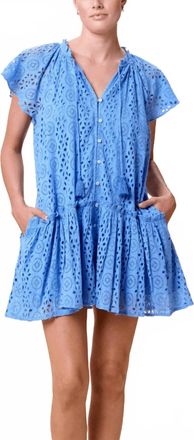 Cleobella Lydia Mini Dress In Blue Bonnet