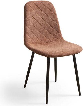 Home Heavenly Home Heavenly - Pack de 4 Sillas de Comedor Suiz - Silla tapizada Diseño Moderno con Respaldo de Costuras en Rombos Color: Verde oscuro/patas negras