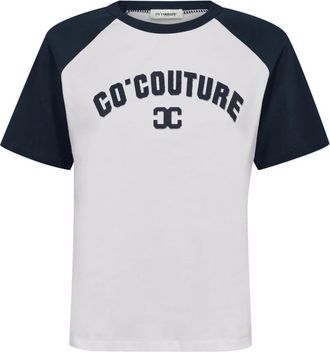 Co'Couture Sportieve Block Tee met Slimme Print - Dames - T-shirts - Veelkleurig - XS - Katoen - Tops