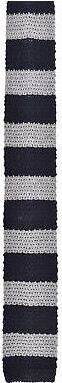 Brunello Cucinelli Brunello Cucinelli Mens Striped Knitted Tie - Dark Blue Cotton - One Size