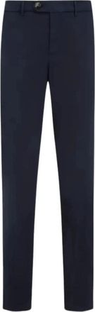 Brunello Cucinelli Italiaanse pasvorm broek met verfbad - Heren - Slim Fit Broeken - Blauw - 2XL - Katoen - Broeken