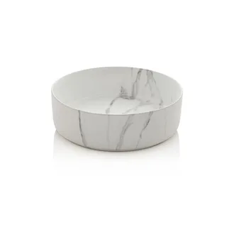 Aquadesign Lavabo sobre encimera blanco en cer&aacute;mica