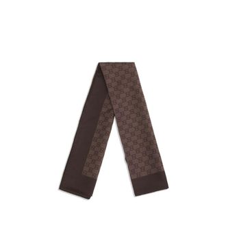Gucci Womens Brown Silk Foulard Accessory
