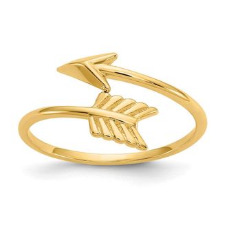 Diamond2Deal 14k Yellow Gold Polished Arrow Ring