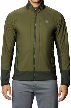 Mountain Hardwear Kor Cirrus Hybrid Jacket In Dark Army