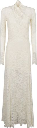 Paco Rabanne Long Dress Long Floral Polyamide Lace Dress