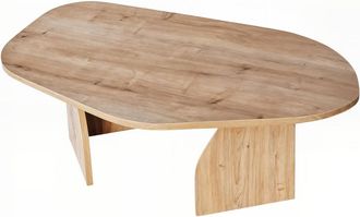 Hanah Home Mesa De Centro De Madera <> 100 X 60 X 35 Cm - Roble Zafiro